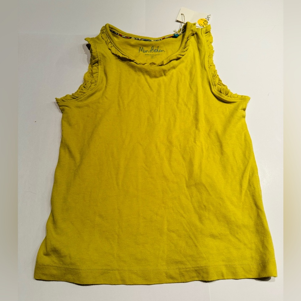 Mini Boden Lime Green Sleeveless Tank Top